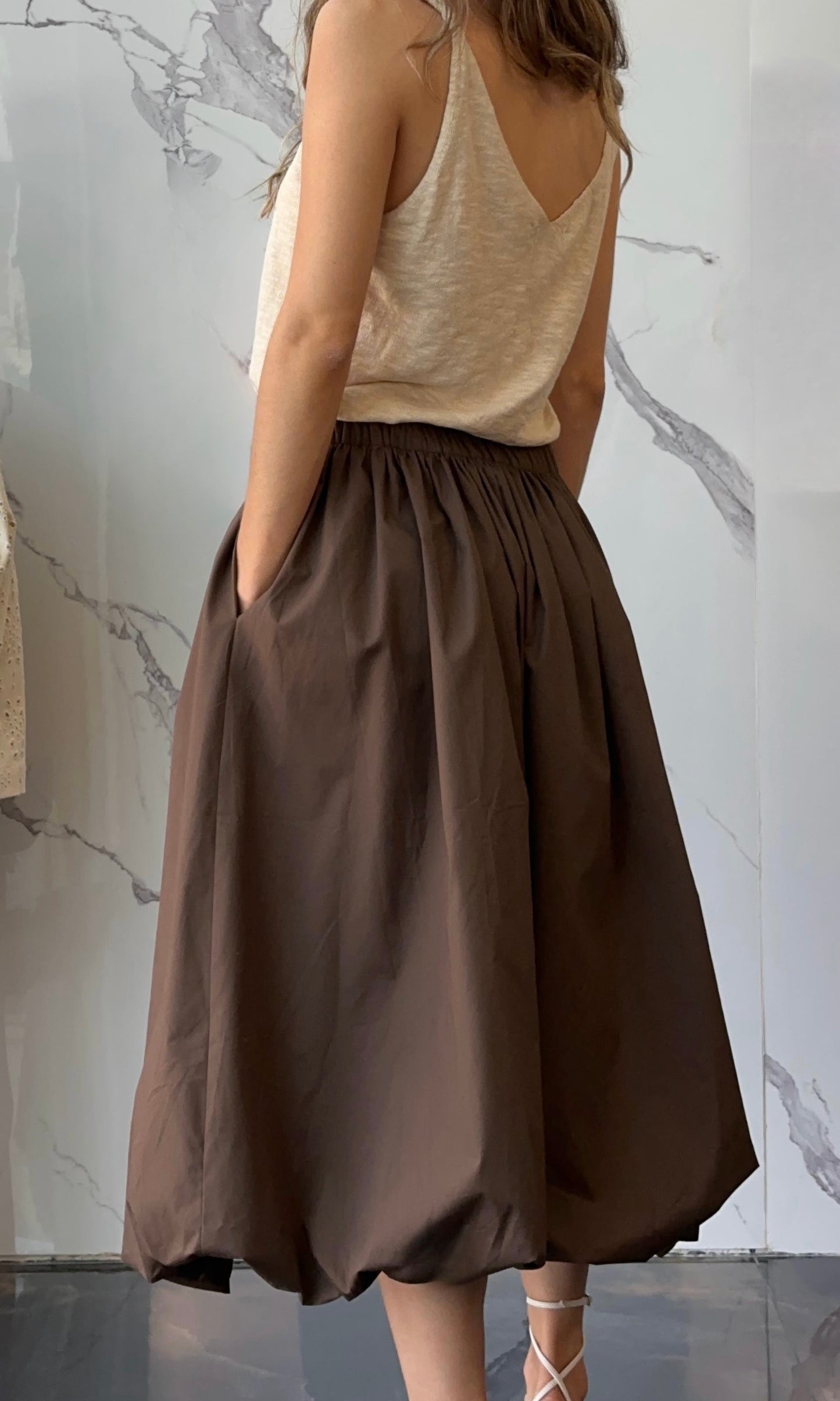 The brown Claire skirt