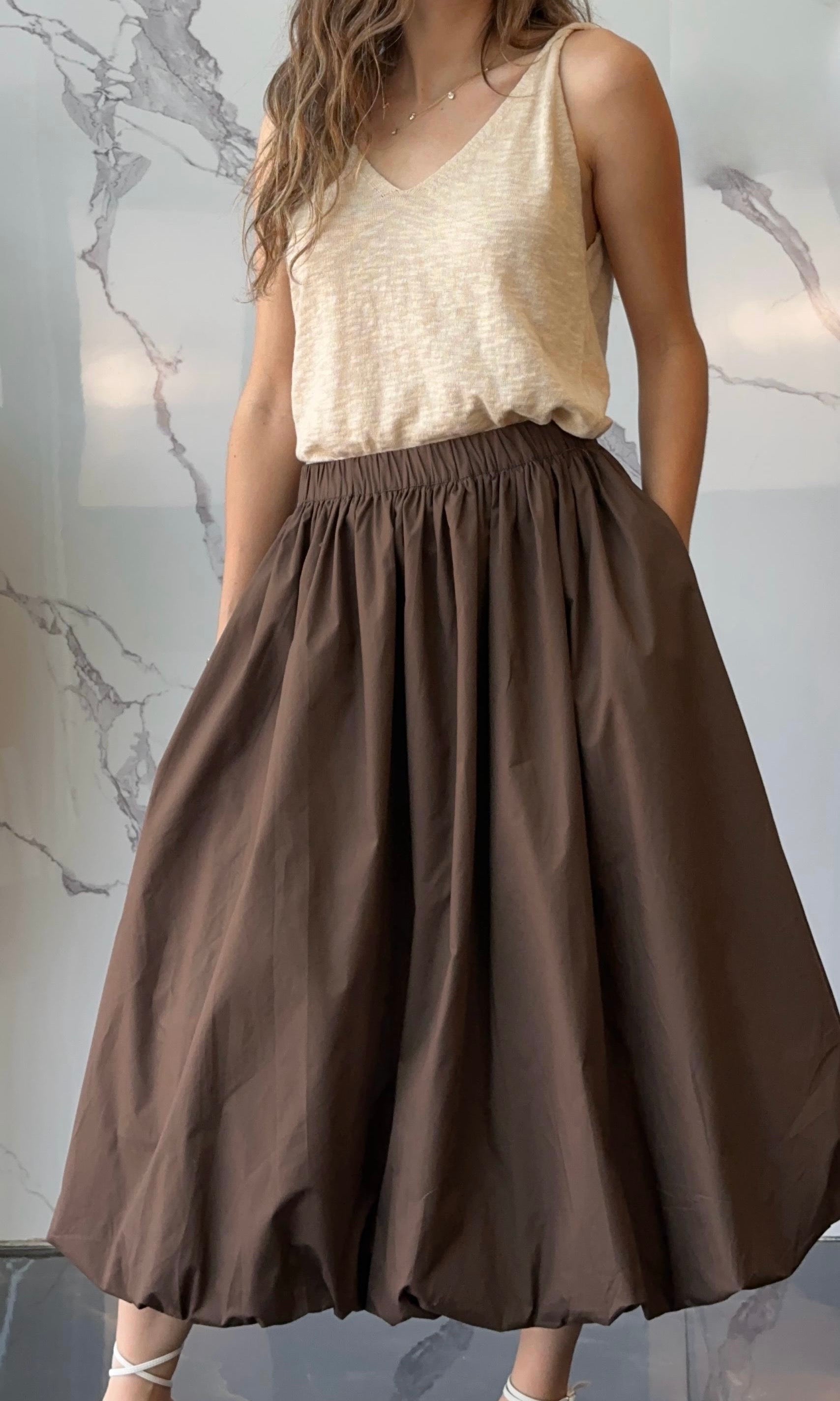 The brown Claire skirt