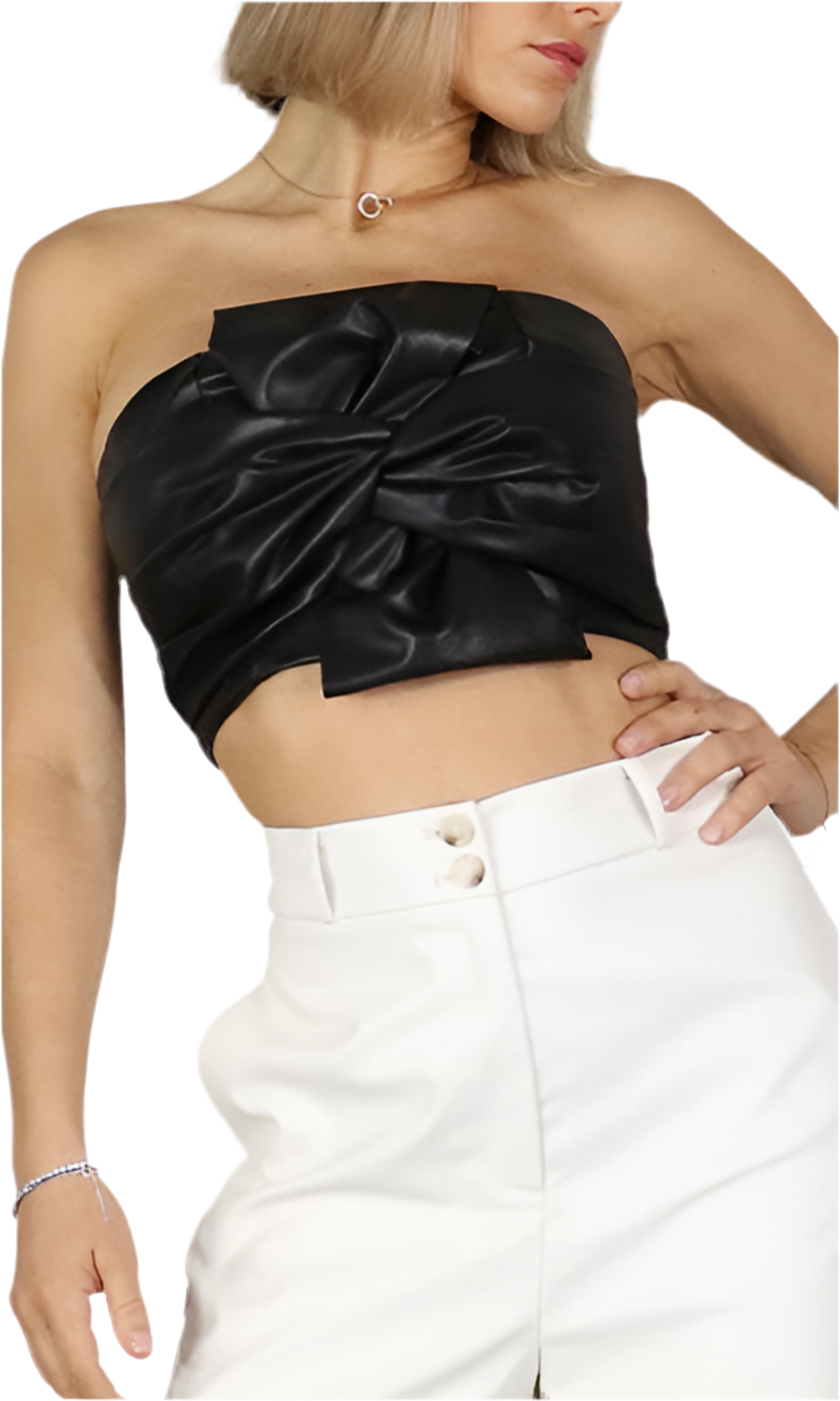 The leather Evie top