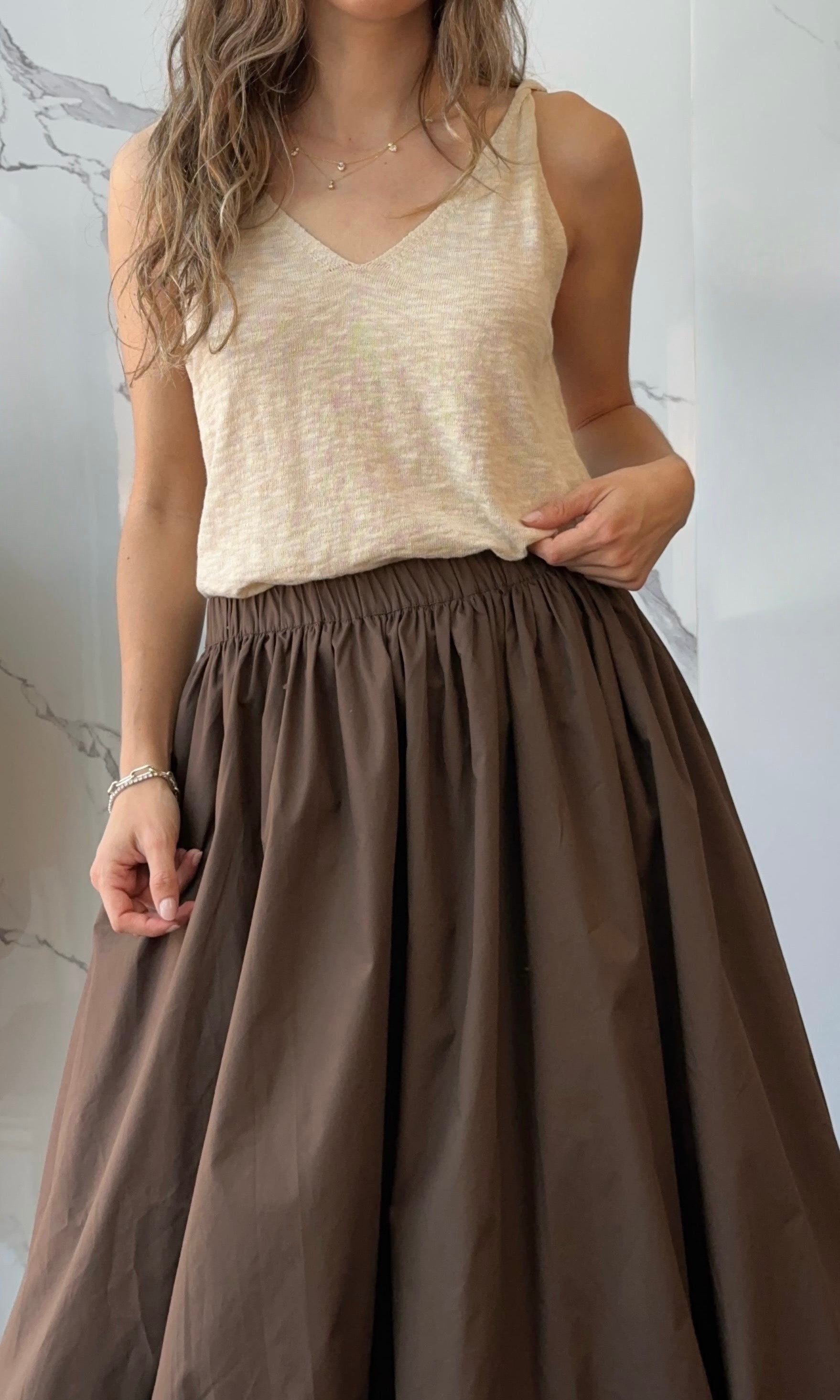 The brown Claire skirt