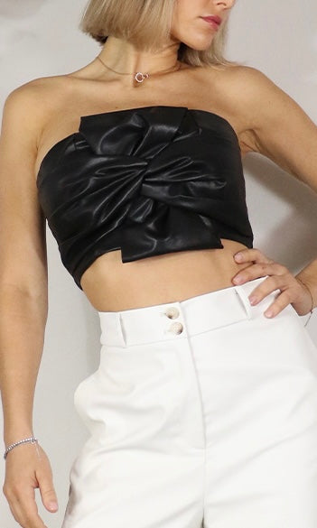 The leather Evie top