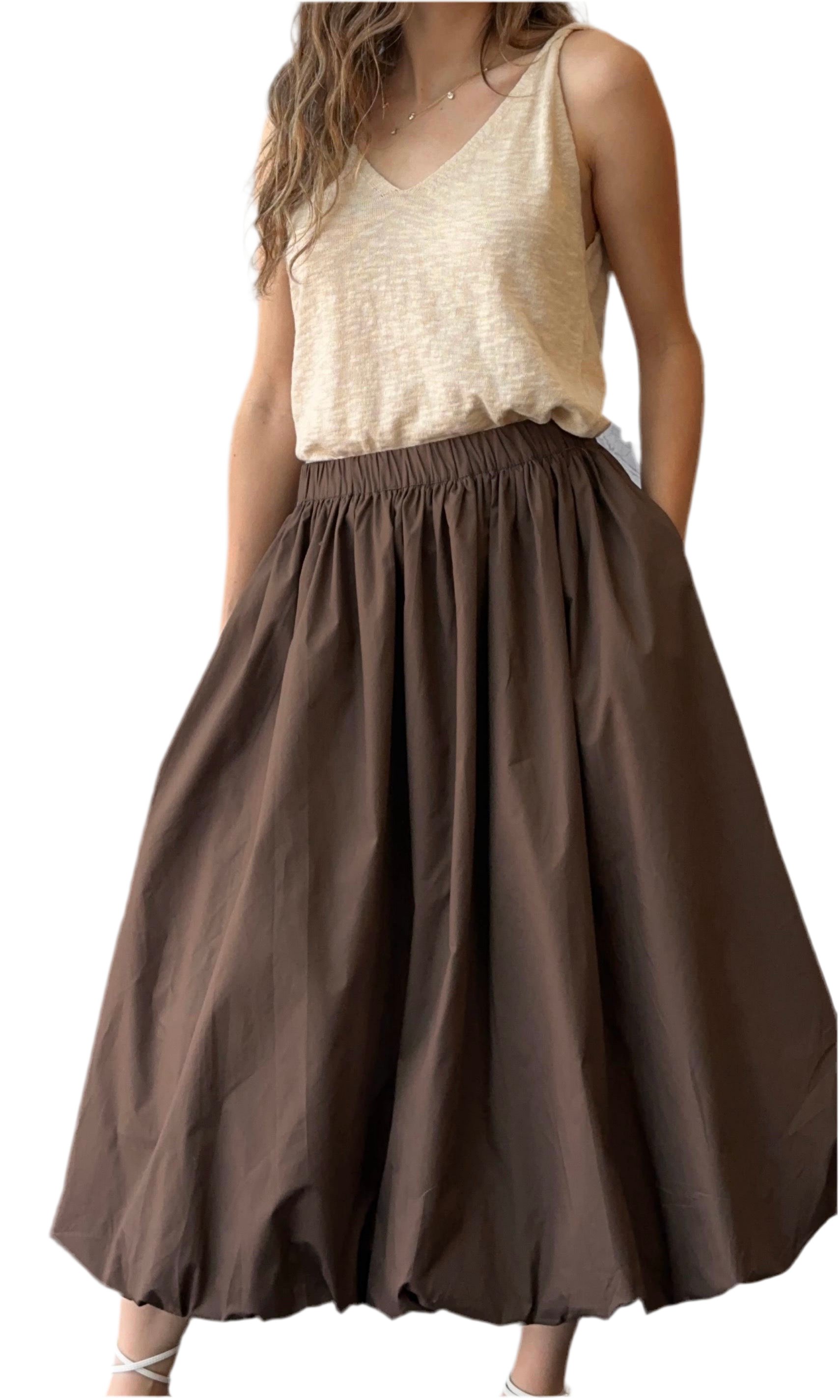 The brown Claire skirt